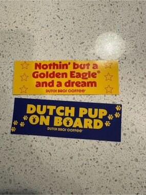 Dutch Bros Mini Bumper Stickers lot Of 2 (May 20th Drop)